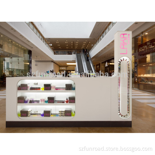 Customized designs for nail bar kiosk in shopping mall